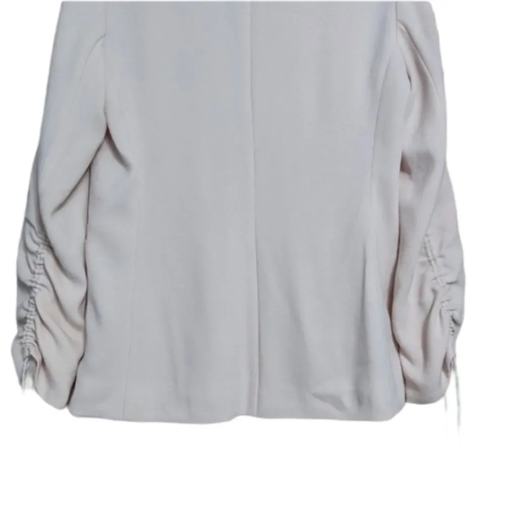 MAJE Valence Crepe Ruched Pink Blazer 8